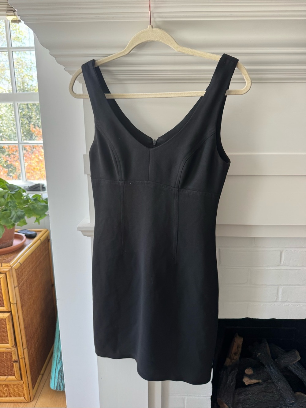 BCBG Black V-Neck Sleeveless Mini Dress